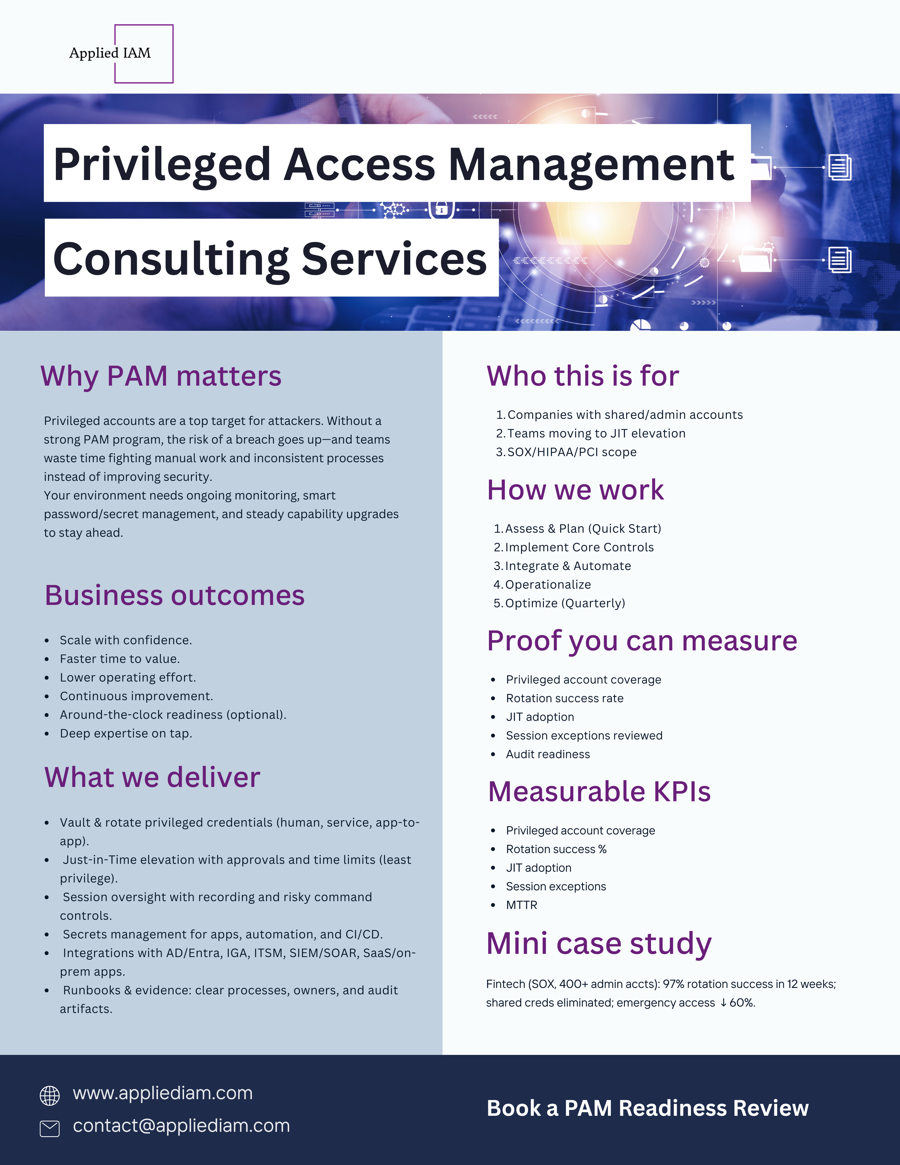 Privileged Access Management Consulting Services — Service Brief